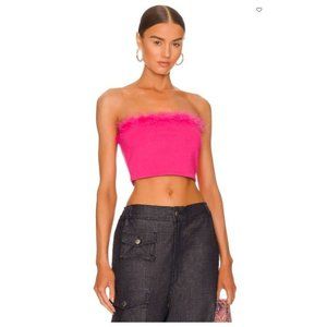 NWT Superdown Olivia Strapless Top in Pink XL Barbie